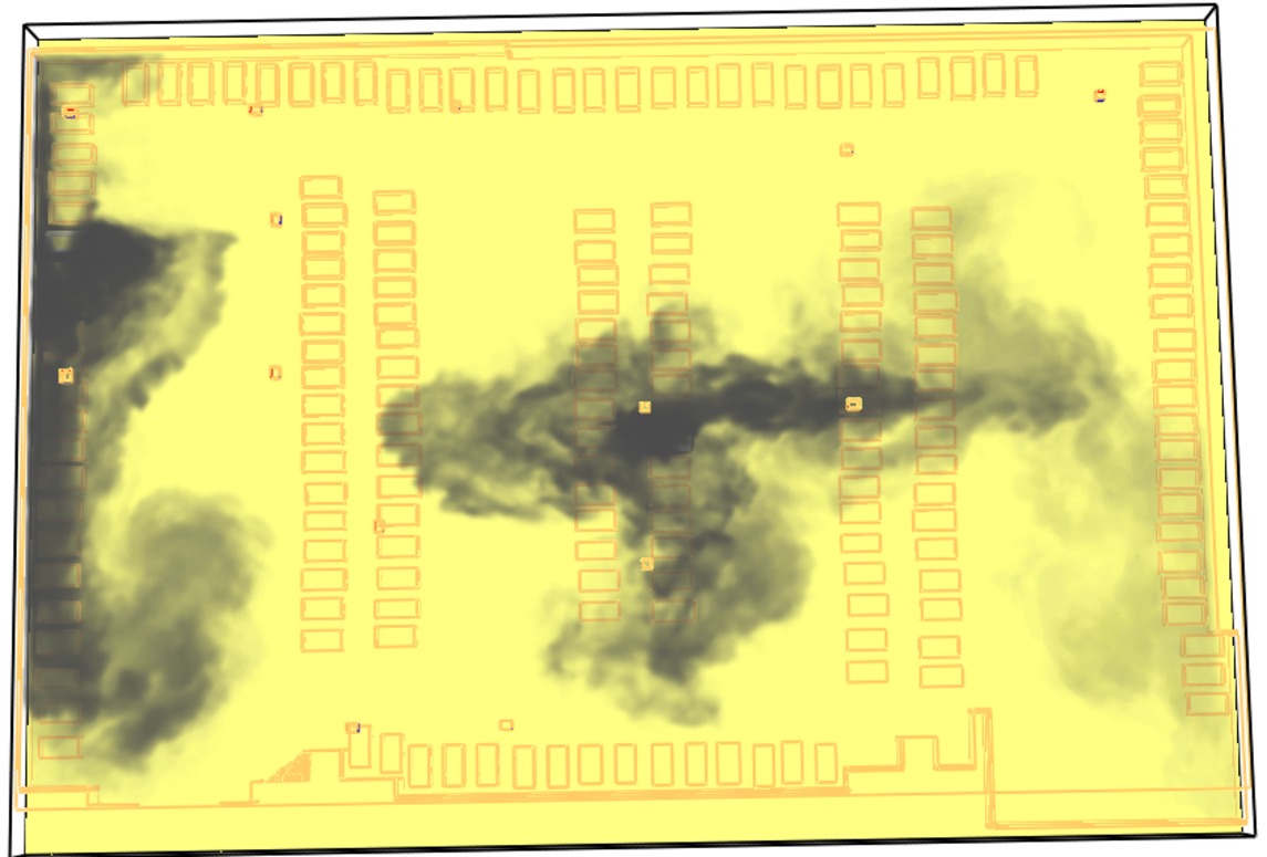 Smoke analysis for parking space, CFD analysis for car parking